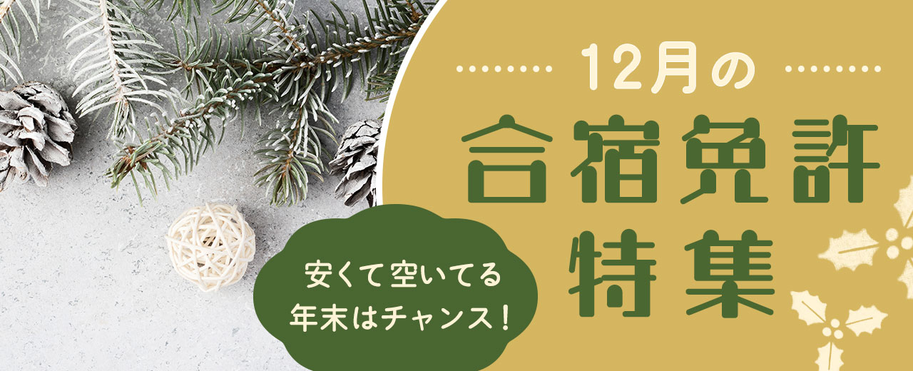 2024年冬休み12月の合宿免許特集【厳選24万円以下】