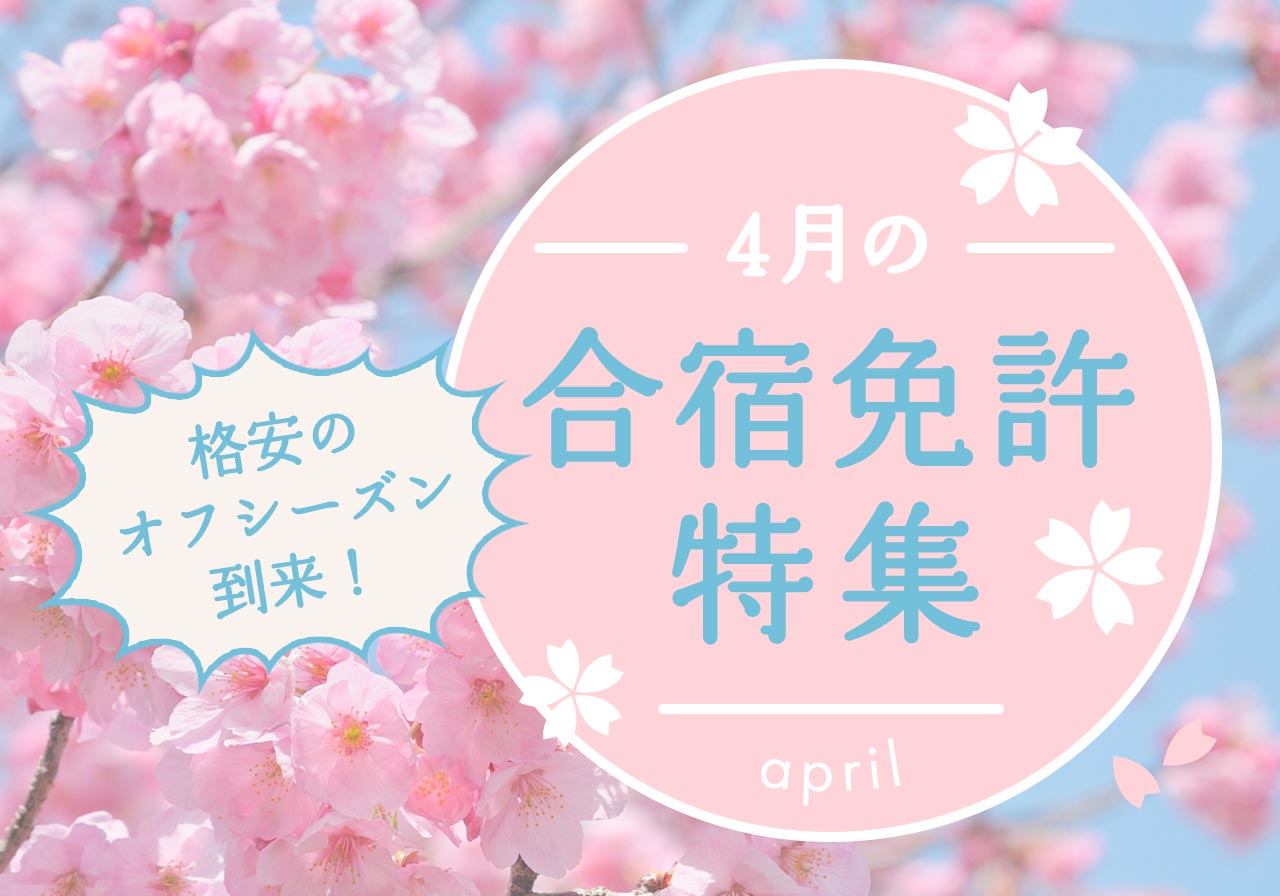 4月の合宿免許特集