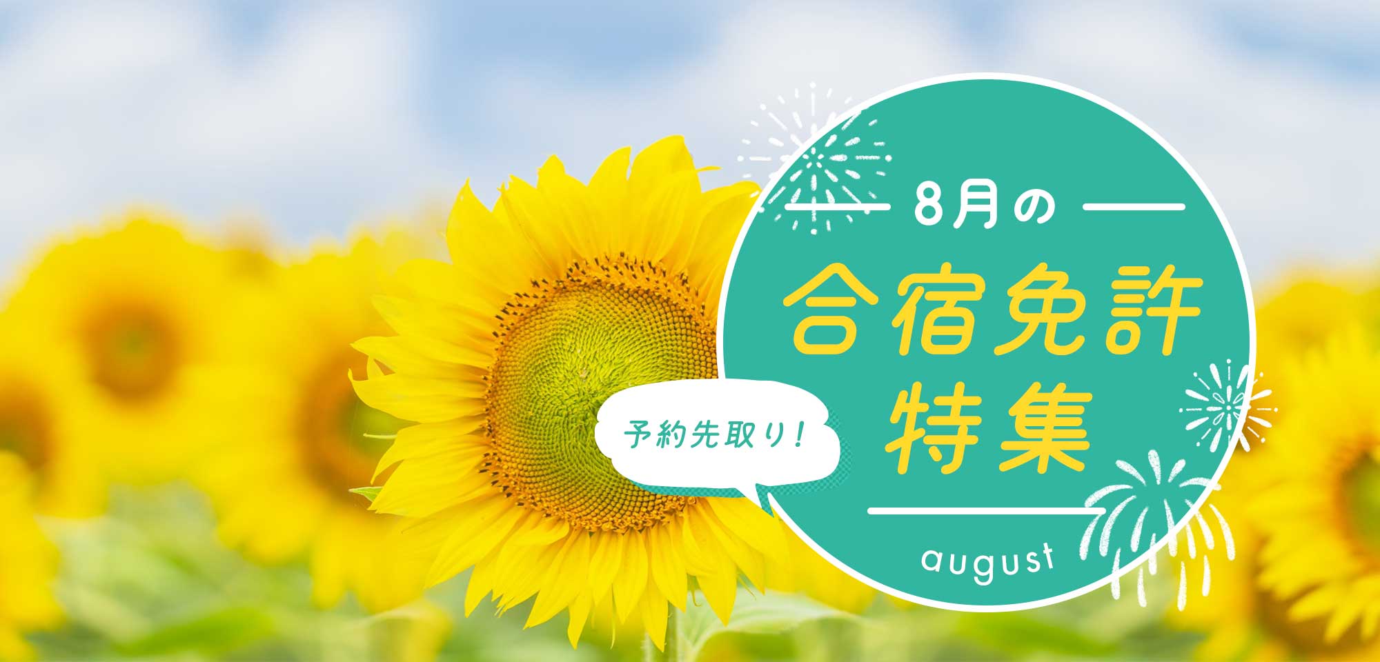 8月の合宿免許特集