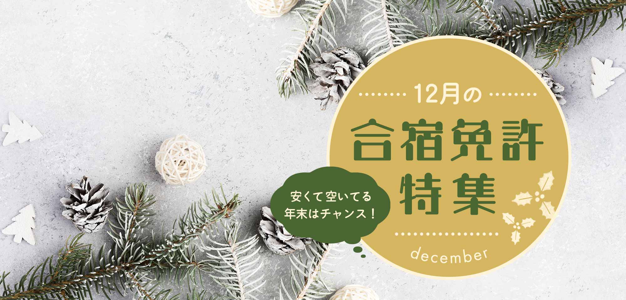 12月の合宿免許特集