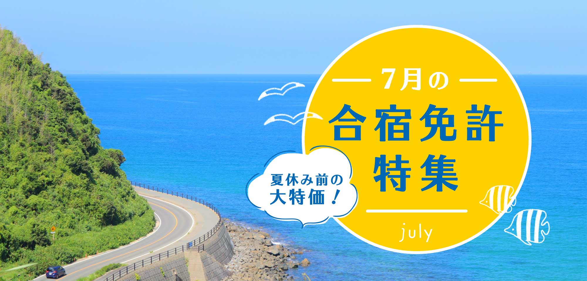 7月の合宿免許特集
