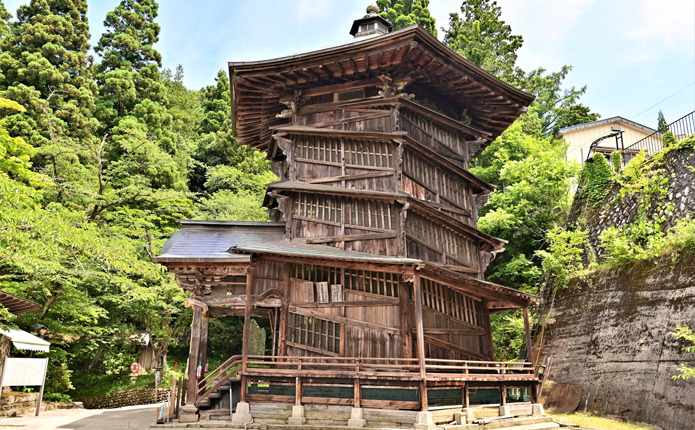重要文化財「会津さざえ堂」