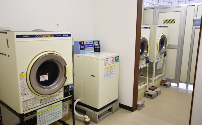 長期滞在に便利なサンビーチのコインランドリー