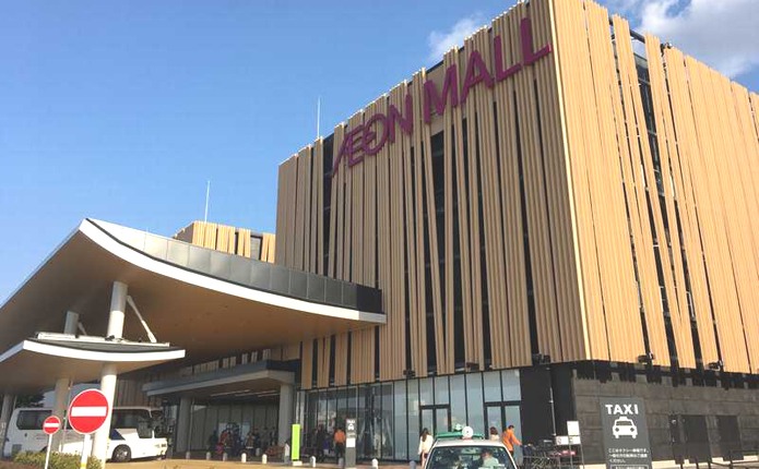 レンタサイクルで行けるイオンモール