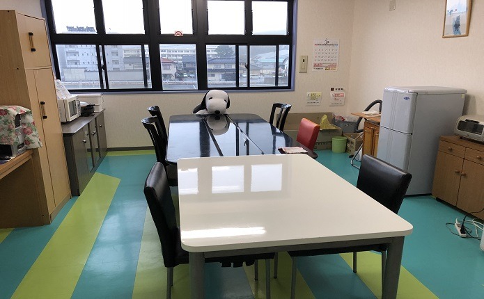 女性宿舎にある談話室