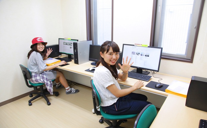 女性専用PCルームがあるので便利です!