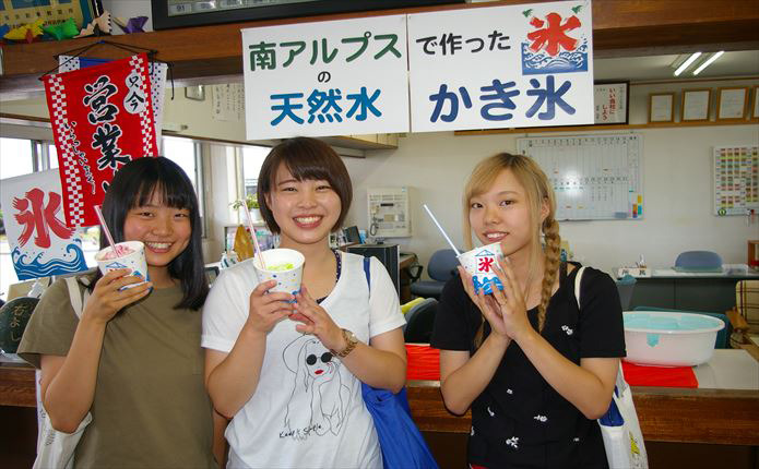 南アルプスの天然水で作ったかき氷でおもてなし!