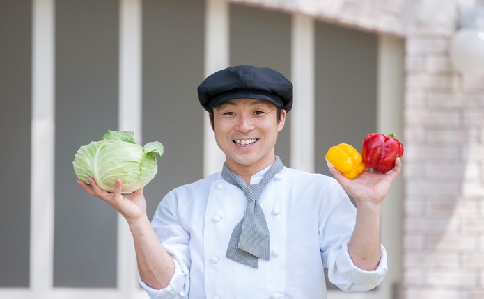地元の食材や野菜をふんだんに使ったヘルシーメニューでおもてなし!